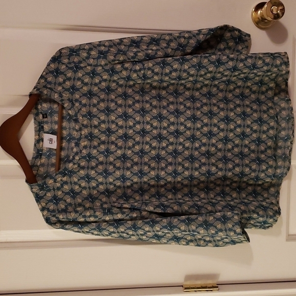 Cabi Jade Leaf Print Top - Picture 11 of 14